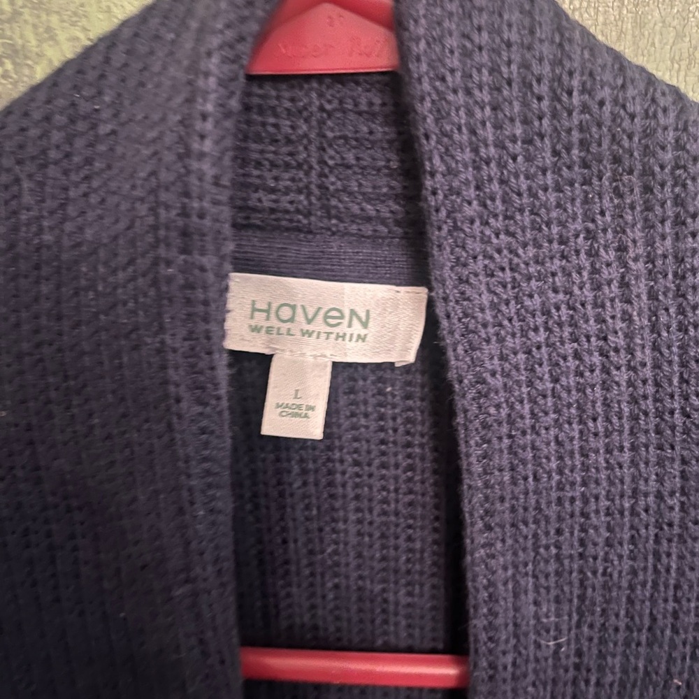 Haven/Well Within Navy Cotton Sweater/LG